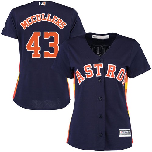 Astros #43 Lance McCullers Navy Blue Alternate Women's Stitched MLB Jersey